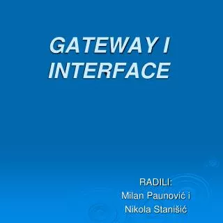gateway i interface