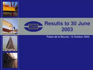 Results to 30 June 2003