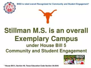 BISD is rated overall Recognized for Community and Student Engagement*