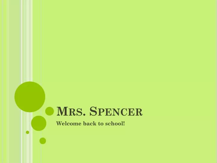 mrs spencer