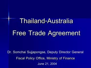 Thailand-Australia Free Trade Agreement