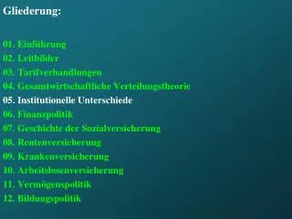 gliederung