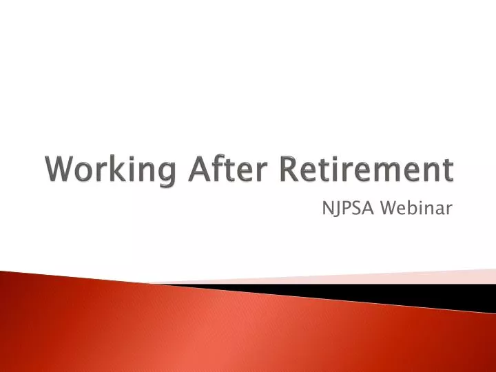 working after retirement