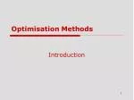 Overview of Optimization Methods: Concepts, Techniques, and Applications - slide 1