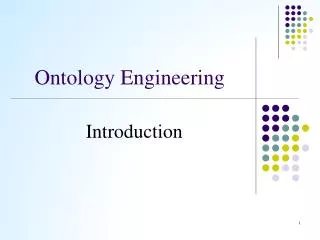 Ontology Engineering