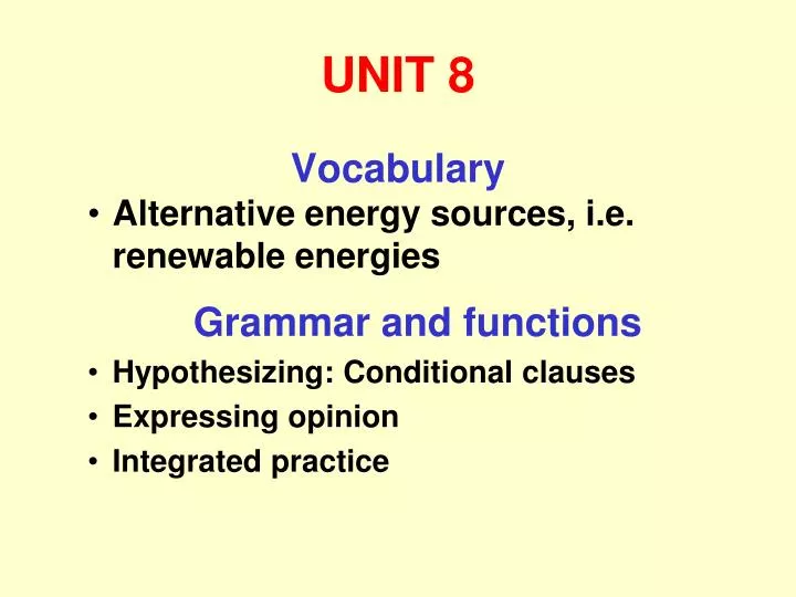 unit 8