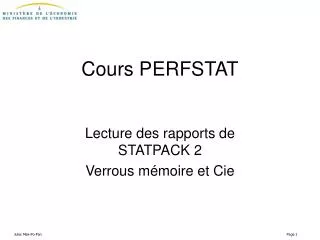 cours perfstat