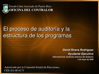 el proceso de auditor a y la estructura de los programas