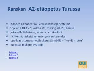 ranskan a2 et opetus turussa