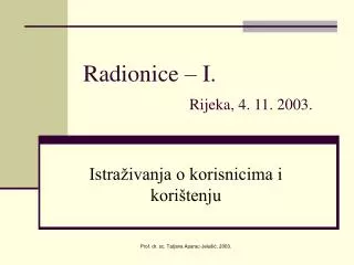 radionice i rijeka 4 11 2003