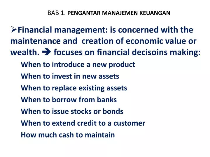 bab 1 pengantar manajemen keuangan