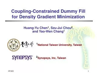 Coupling-Constrained Dummy Fill for Density Gradient Minimization