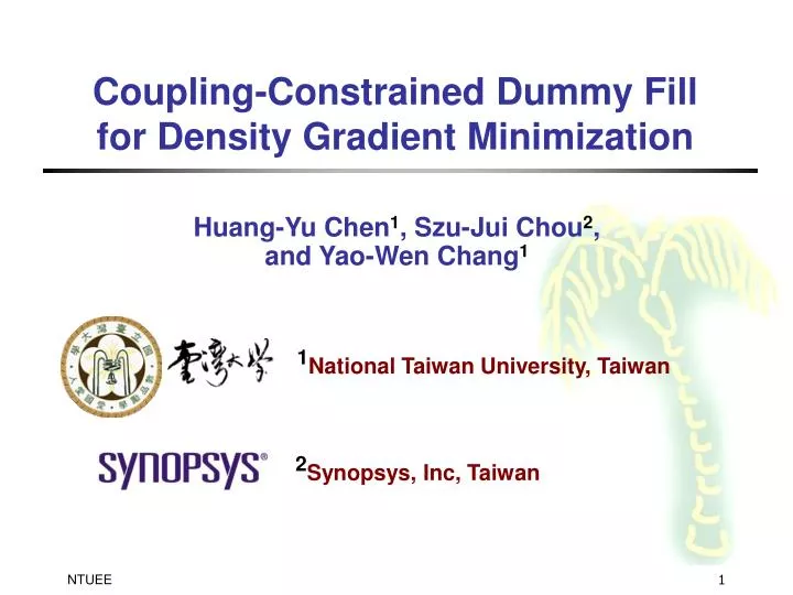 coupling constrained dummy fill for density gradient minimization