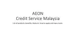 AEON Credit Service Malaysia Products - slide 1
