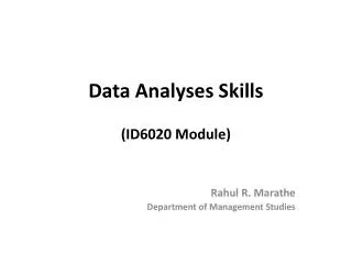 data analyses skills id6020 module