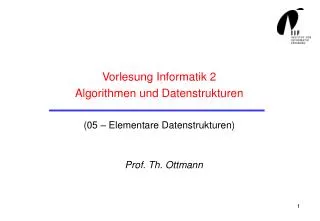 vorlesung informatik 2 algorithmen und datenstrukturen 05 elementare datenstrukturen