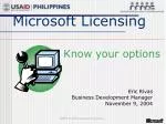 Microsoft Licensing - slide 1