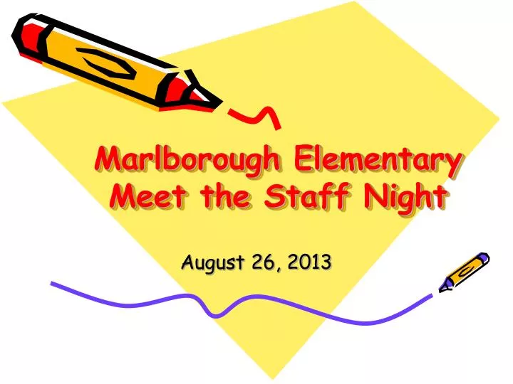 marlborough elementary meet the staff night