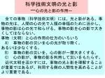 科学技術文明の光と影 ー 心の光と影の作用ー - slide 1