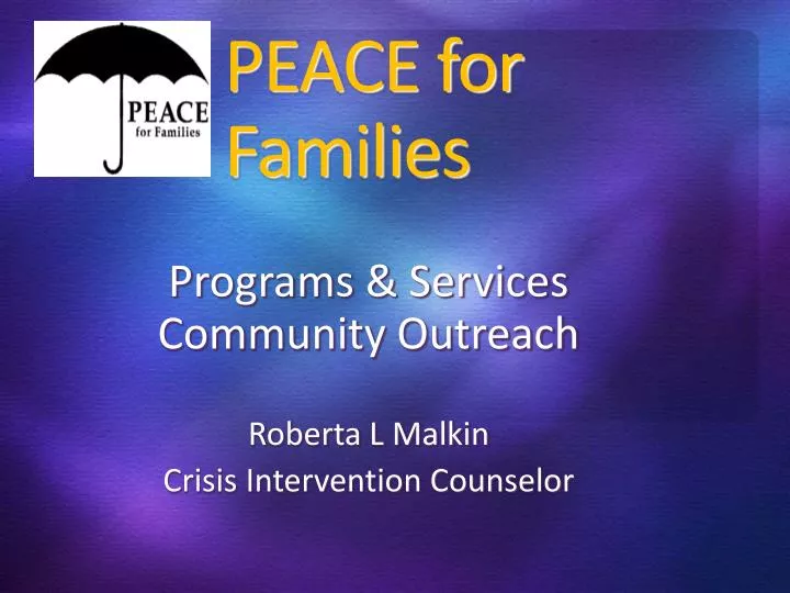peace for families