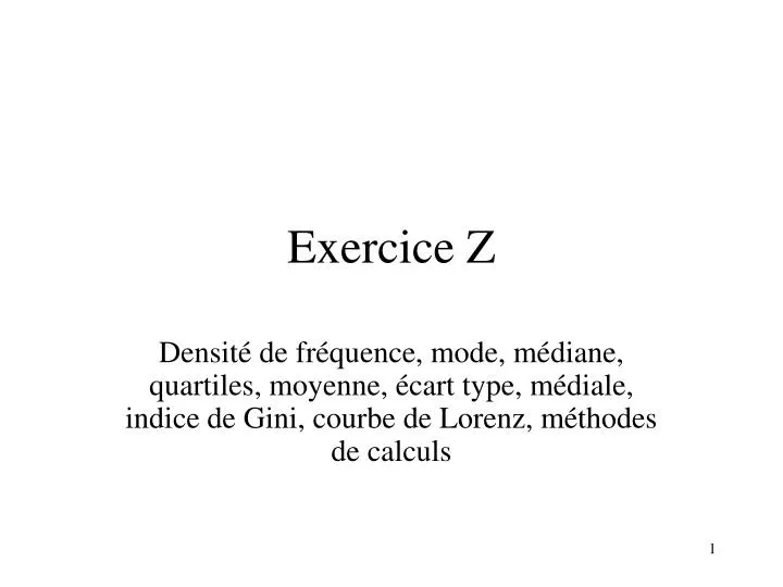 exercice z