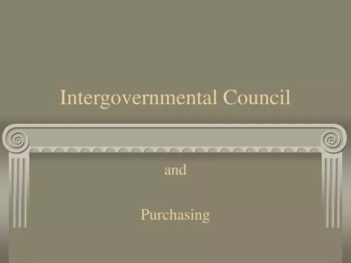 intergovernmental council