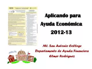 aplicando para ayuda econ mica 2012 13