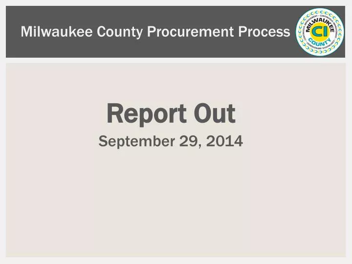 milwaukee county procurement process