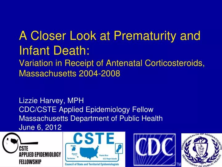 PPT Lizzie Harvey, MPH CDC/CSTE Applied Epidemiology Fellow