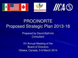 PROCINORTE Proposed Strategic Plan 2013-18
