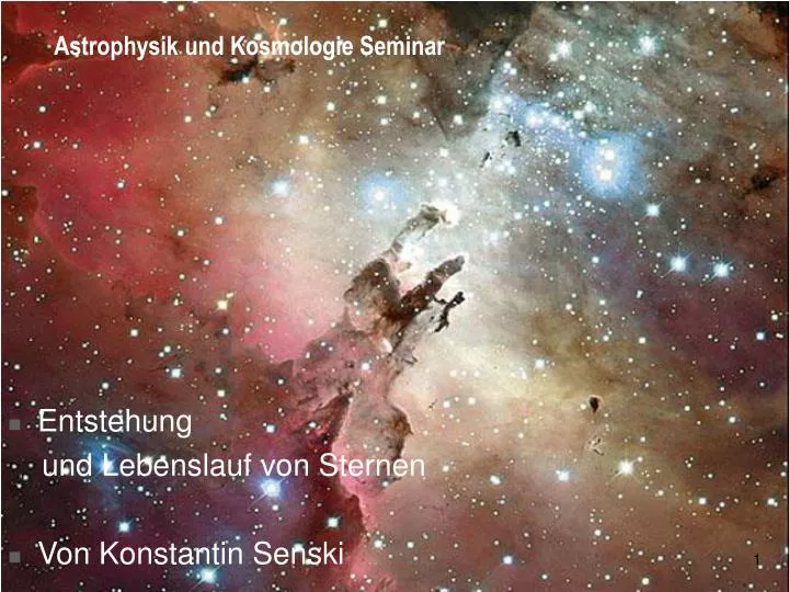 astrophysik und kosmologie seminar