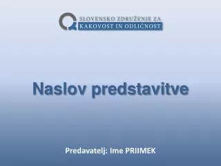 naslov predstavitve