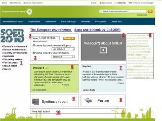 SOER section on the EEA website