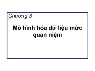 m h nh h a d li u m c quan ni m