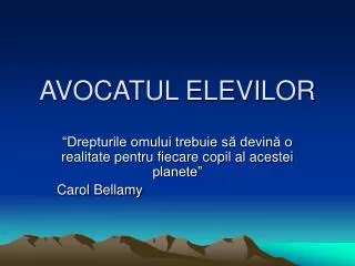 avocatul elevilor