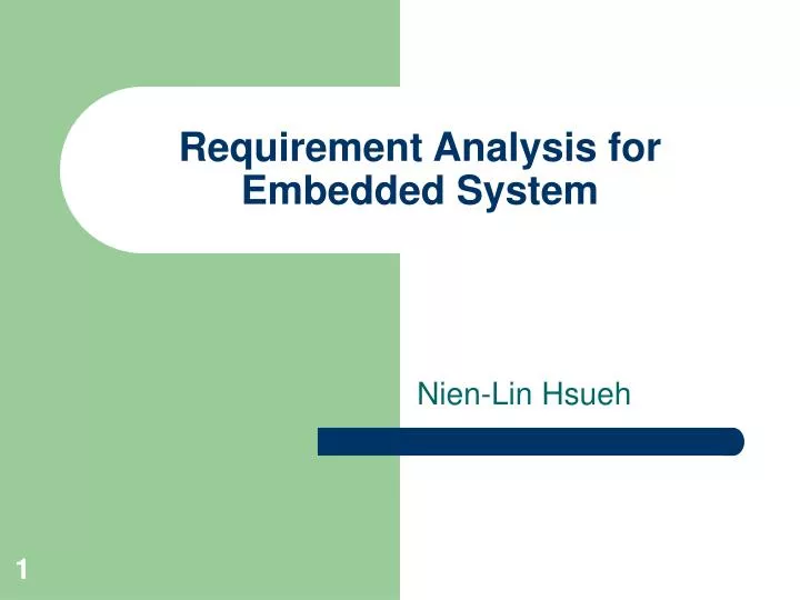 requirement analysis for embedded system