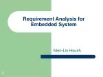Requirement Analysis for Embedded System - slide 1