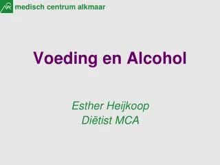 voeding en alcohol