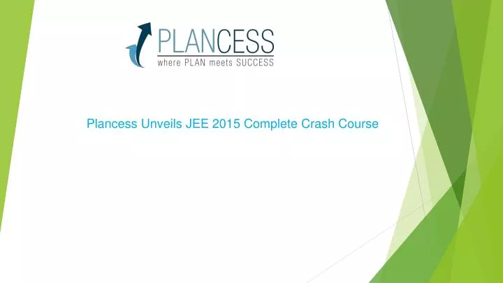 plancess unveils jee 2015 complete crash course