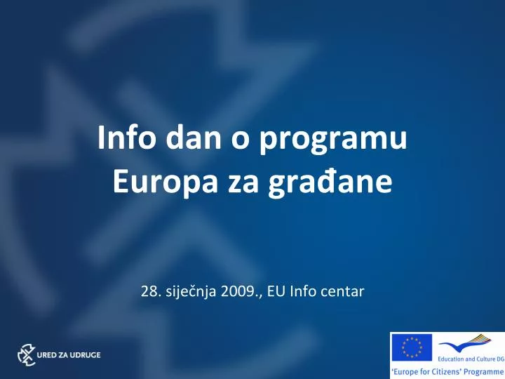 info dan o programu europa za gra ane