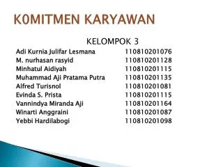 k0mitmen karyawan