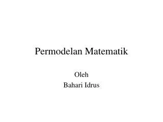 permodelan matematik