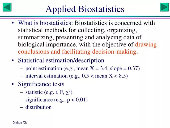 applied biostatistics