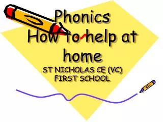 Phonics How to help at home ST NICHOLAS CE (VC) FIRST SCHOOL