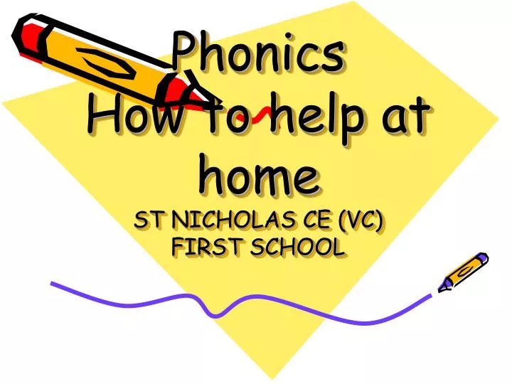 phonics how to help at home st nicholas ce vc first school