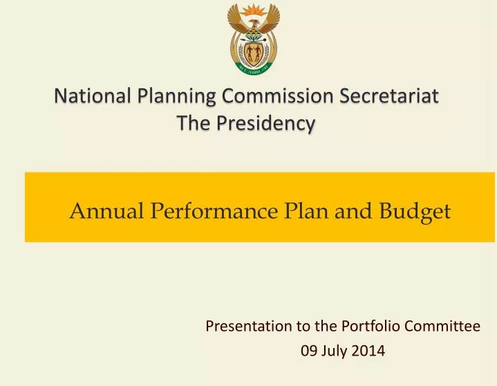 annual performance plan and budget