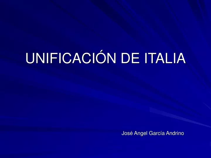 unificaci n de italia