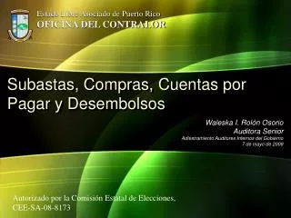 subastas compras cuentas por pagar y desembolsos