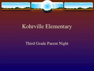 Kohrville Elementary