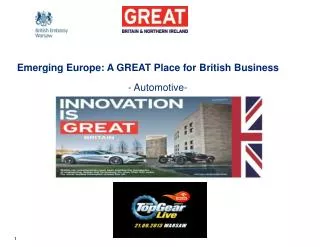 Emerging Europe: A GREAT Place for British Business - Automotive-